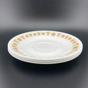 Vintage Saucers, Butterfly Gold from Corelle by Corning, Set of 3